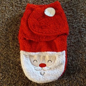 Santa Baby Swaddle thick Sherpa SUPER SOFT Christmas photoshoot Winter Red NEW